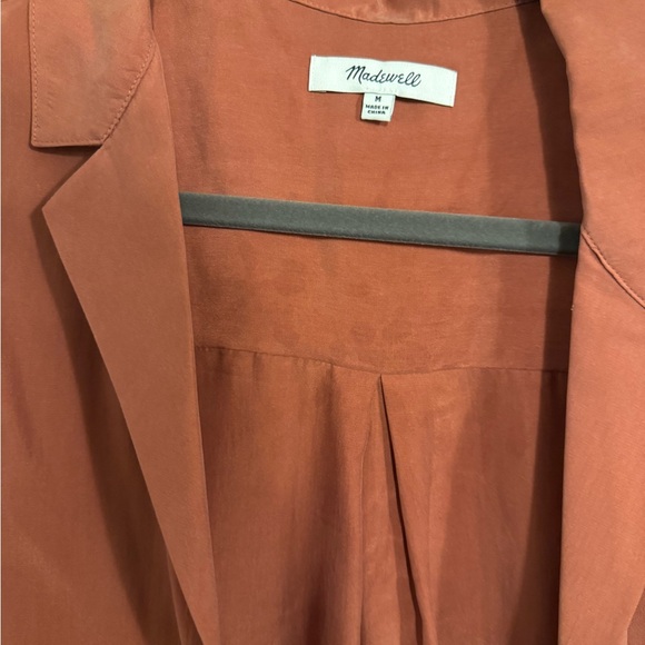 Madewell Silk Button-Up Top Medium - Picture 5 of 7
